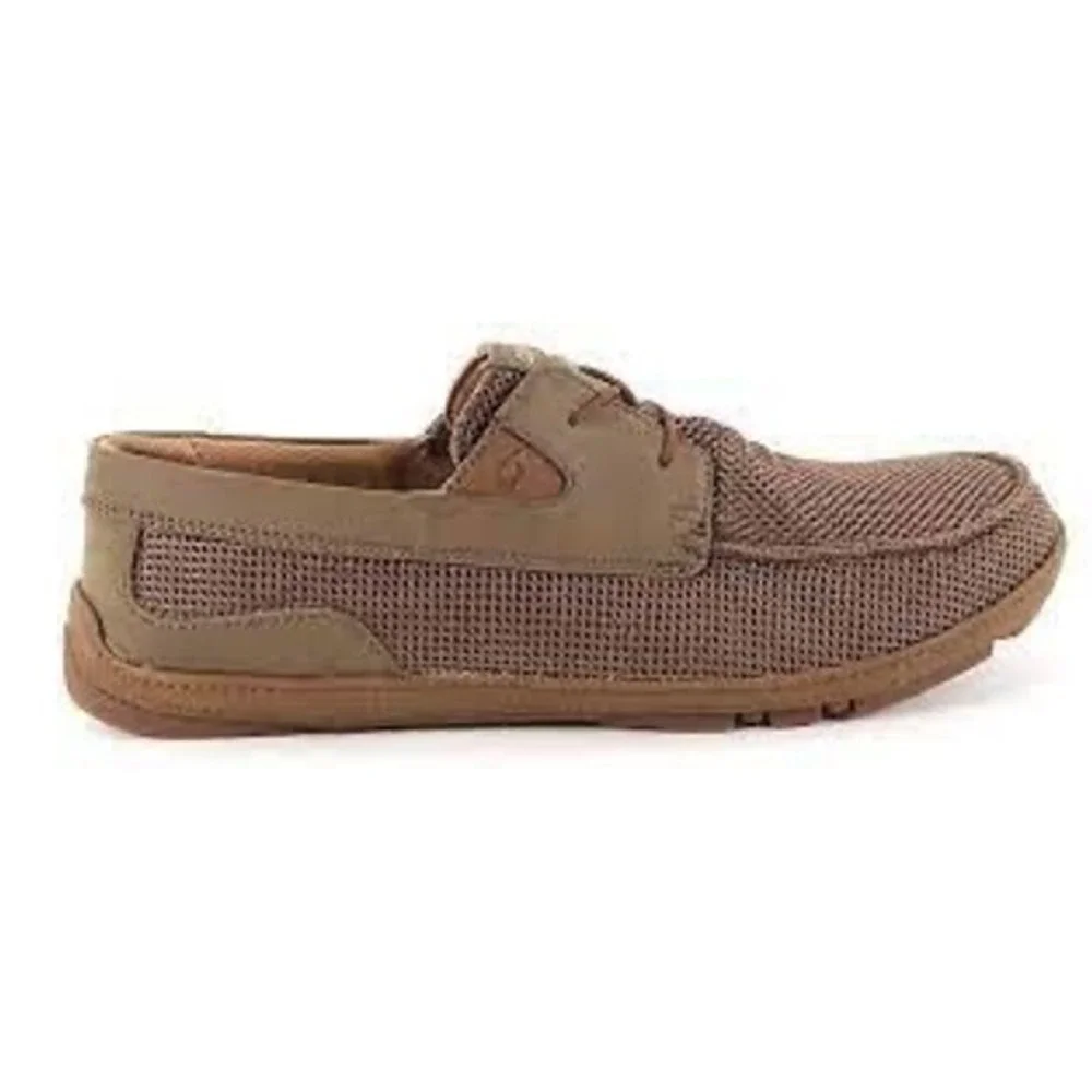 Olukai Mano Mesh Boat Shoes Mens 11 Brown‎ Good Breathable Slip On Loafers